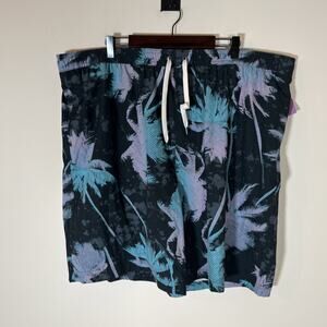 Blue Palm Trees Swim‎ Trunks Sz 3XL TL NWT Mesh Lined Beach Sonoma